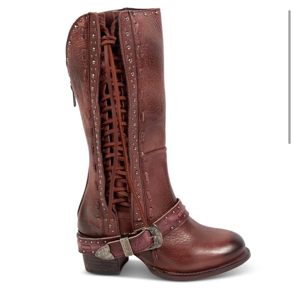 🦅🎁BNIB/NWT |•FREEBIRD BY STEVEN•| CONTOUR Boots in WINE Color - Picture 3 of 16